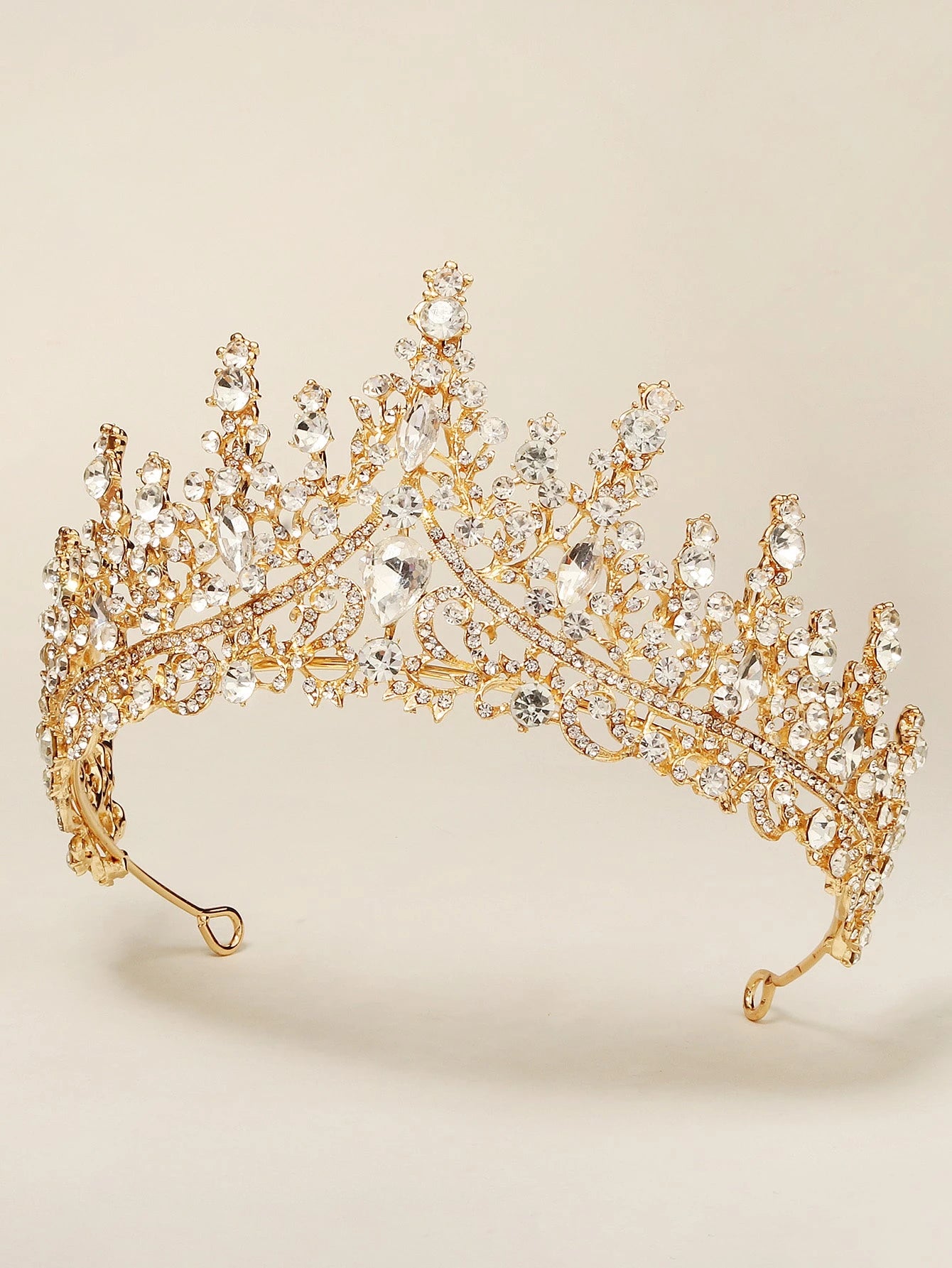 Tiara with rhinestones โ Wedding headband with crown design for festive occasions