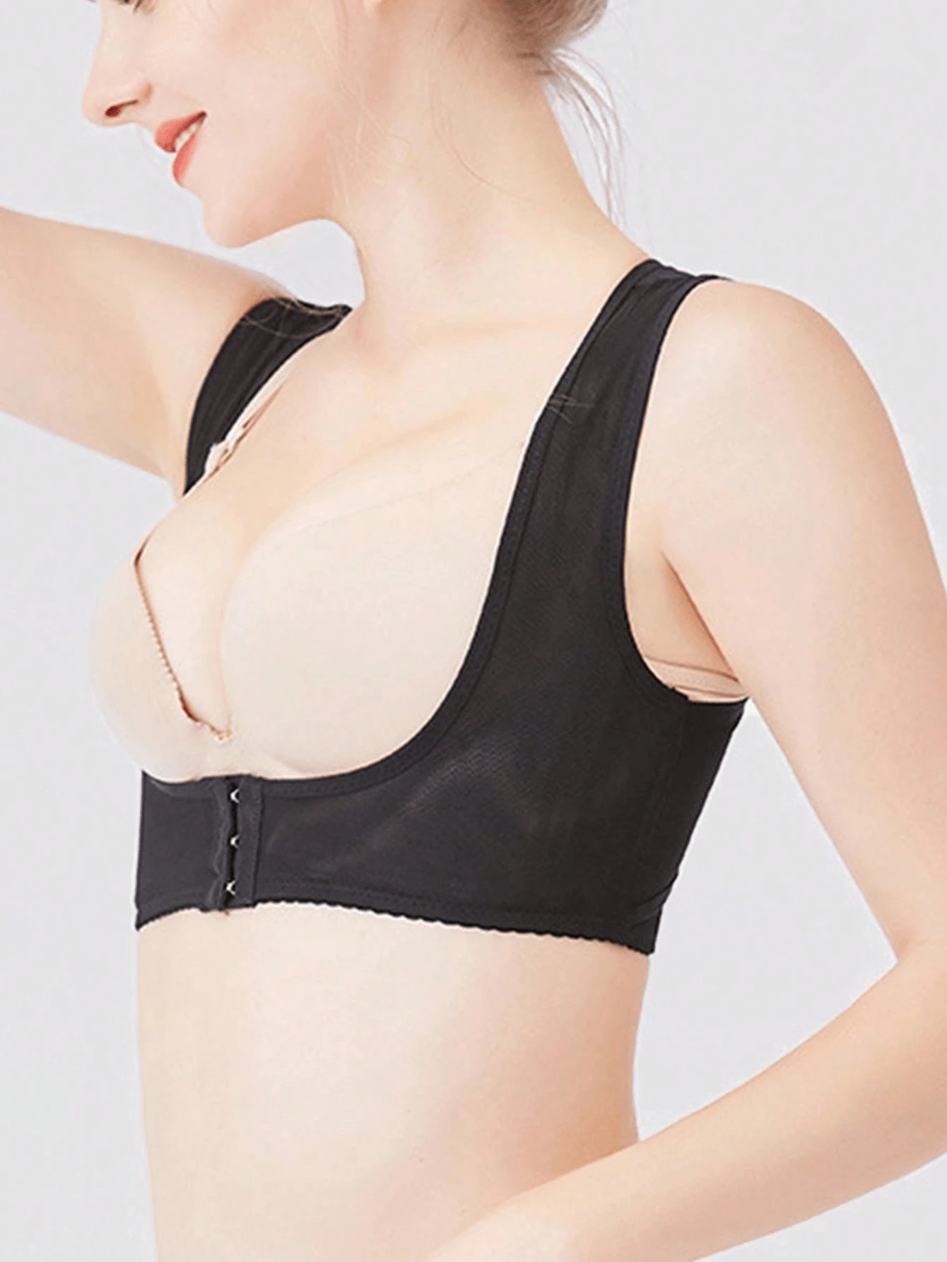 1pc zwarte ondersteunende taille bh
