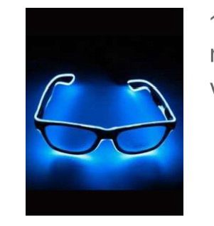 1x Oplichtende Neon Glow bril - geschikt voor feesten