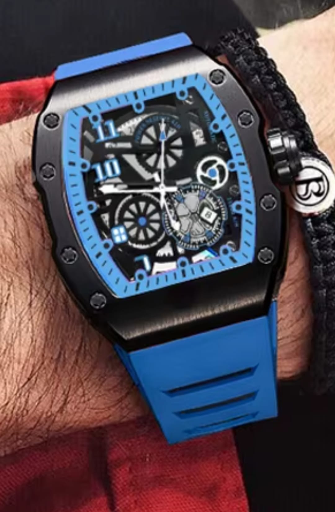 TSAR BOMBA TB8204 Skeleton Mechanisch Horloge – Oranje Sport Editie